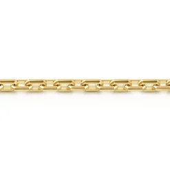 Clearance Gabriel & Co. 5.60mm 14K Yellow Gold Men's Hollow Faceted Link Chain Bracelet