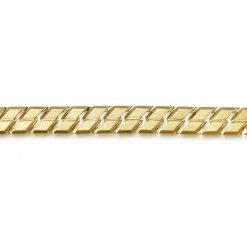 Best Gabriel & Co. 10mm 14K Yellow Gold Men's Hollow Herringbone Chain Bracelet