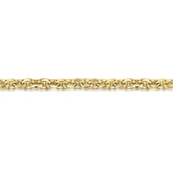 Hot Gabriel & Co. 4mm 14K Yellow Gold Men's Hollow Link Chain Bracelet