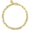 Sale Gabriel & Co. 5 mm 14K Yellow Gold Men's Solid Elongated Link Chain Bracelet