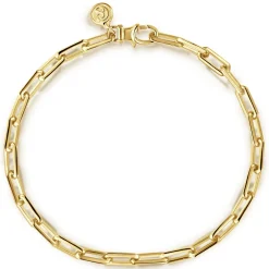 Clearance Gabriel & Co. 5 mm 14K Yellow Gold Men's Solid Elongated Chain Bracelet