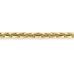 Gabriel & Co. 6mm 14K Yellow Gold Tubular Men's Solid Chain Bracelet
