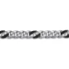 Hot Gabriel & Co. 8mm 925 Sterling Silver Black Spinel Men's Solid Cuban Link Chain Bracelet