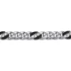 Discount Gabriel & Co. 8mm 925 Sterling Silver Black Spinel Men's Solid Cuban Link Chain Bracelet