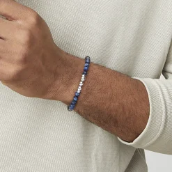 Online Gabriel & Co. 6mm 925 Sterling Silver Kyanite Beaded and Silver Ball Bracelet