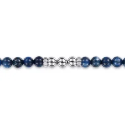 Online Gabriel & Co. 6mm 925 Sterling Silver Kyanite Beaded and Silver Ball Bracelet