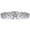Discount Gabriel & Co. 8mm 925 Sterling Silver Men's Cylindrical Mix Link Chain Bracelet