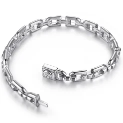 Discount Gabriel & Co. 8mm 925 Sterling Silver Men's Cylindrical Mix Link Chain Bracelet