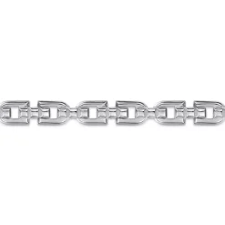 Discount Gabriel & Co. 8mm 925 Sterling Silver Men's Cylindrical Mix Link Chain Bracelet