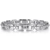 Outlet Gabriel & Co. 8mm 925 Sterling Silver Men's Cylindrical Mix Link Chain Bracelet