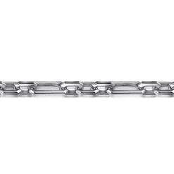 New Gabriel & Co. 6.50mm 925 Sterling Silver Men's Hollow Figaro Link Chain Bracelet