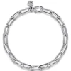 Gabriel & Co. 14mm 925 Sterling Silver Men's Hollow Link Chain Bracelet