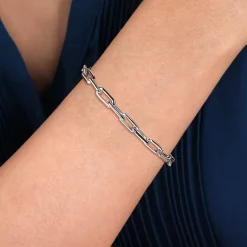 Gabriel & Co. 14mm 925 Sterling Silver Men's Hollow Link Chain Bracelet