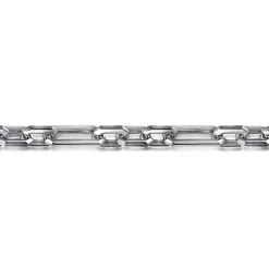 Best Gabriel & Co. 6.50mm 925 Sterling Silver Men's Hollow Figaro Link Chain Bracelet