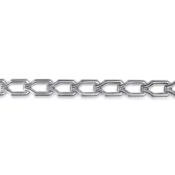Online Gabriel & Co. 8mm 925 Sterling Silver Men's Hollow Faceted Link Chain Bracelet
