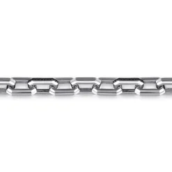 Best Gabriel & Co. 8mm 925 Sterling Silver Men's Hollow Faceted Men's Chain Black Spinel Bracelet