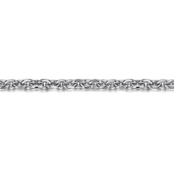 Gabriel & Co. 4mm 925 Sterling Silver Men's Solid Link Chain Bracelet