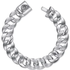 Discount Gabriel & Co. 14mm 925 Sterling Silver Men's Solid Flat Heavy Link Chain Bracelet