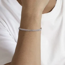 Discount Gabriel & Co. 6mm 925 Sterling Silver Men's Solid Cuban Chain Bracelet