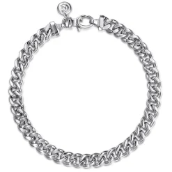 Online Gabriel & Co. 7mm 925 Sterling Silver Men's Solid Link Chain Bracelet