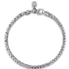 Best Gabriel & Co. 4mm 925 Sterling Silver Men's Solid Wheat Chain Bracelet