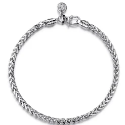 Best Gabriel & Co. 4mm 925 Sterling Silver Men's Solid Wheat Chain Bracelet