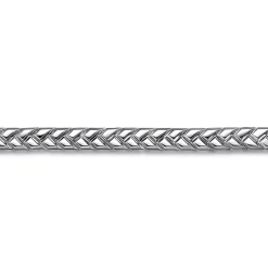 Outlet Gabriel & Co. 7mm 925 Sterling Silver Men's Solid Chain Bracelet Herringbone