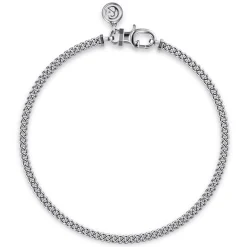 Gabriel & Co. 3mm 925 Sterling Silver Men's Solid Cuban Link Chain Bracelet