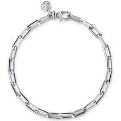 Best Gabriel & Co. 5mm 925 Sterling Silver Men's Solid Chain Bracelet