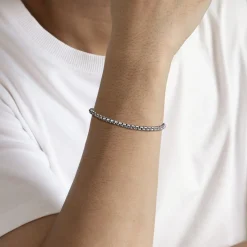Gabriel & Co. 4mm 925 Sterling Silver Men's Solid Box Chain Bracelet