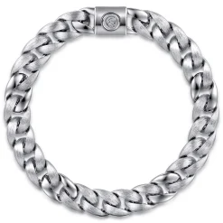Outlet Gabriel & Co. 8mm 925 Sterling Silver Men's Solid Cuban Link Chain Bracelet