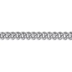 Best Gabriel & Co. 7mm 925 Sterling Silver Men's Solid Cuban Link Chain Bracelet
