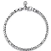 Best Gabriel & Co. 4mm 925 Sterling Silver Men's Solid Wheat Chain Bracelet
