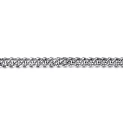 Sale Gabriel & Co. 7mm 925 Sterling Silver Men's Solid Cuban Link Chain with Diamond Cut Bracelet