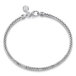 Outlet Gabriel & Co. 4mm 925 Sterling Silver Men's Solid Wheat Chain Bracelet