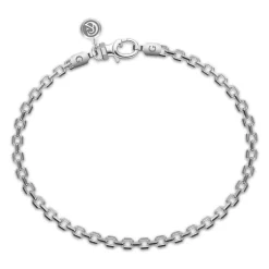 Sale Gabriel & Co. 4mm 925 Sterling Silver Men's Solid Link Chain Bracelet