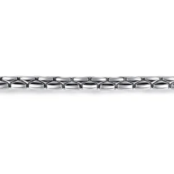 Clearance Gabriel & Co. 6mm 925 Sterling Silver Tubular Men's Solid Chain Bracelet