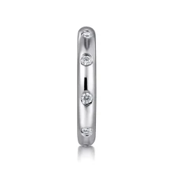 Discount Gabriel & Co. Modena - 14K White Gold Flush Set Diamond Eternity Band - 0.25 ct