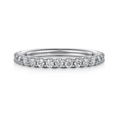 Best Gabriel & Co. Montreal - 14k White Gold Diamond Anniversary Band - 0.75 ct