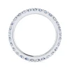 Sale Gabriel & Co. Montreal - 14K White Gold French Pave Set Diamond Eternity Band - 1 ct