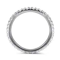 Outlet Gabriel & Co. Montreal - 14K White Gold French Pave Set Diamond Eternity Band - 0.48 ct