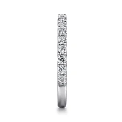 Sale Gabriel & Co. Montreal - 14K White Gold Shared Prong Diamond Wedding Band - 0.5 ct