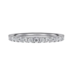 Hot Gabriel & Co. Montreal - Platinum Shared Prong Diamond Wedding Band - 0.5 ct