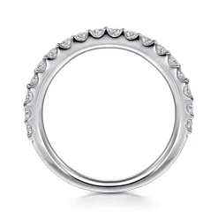 Hot Gabriel & Co. Montreal - Platinum Shared Prong Diamond Wedding Band - 0.5 ct