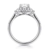 Discount Gabriel & Co. Moon - 14K White Gold Oval Three Stone Lotus Diamond Engagement Ring