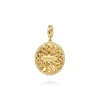 Gabriel & Co. Mosaic - 14K Yellow Gold Bujukan Diamond and Blue Topaz Medallion with Blue and Dust Blue and White Enamel