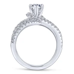 Gabriel & Co. Mystic - 14K White Gold Pear Shape Halo Diamond Engagement Ring