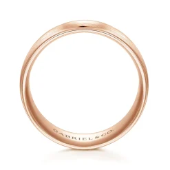 Discount Gabriel & Co. Nathaniel - 14K Rose Gold 8mm - Men's Wedding Band in Satin Finish