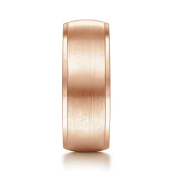Discount Gabriel & Co. Nathaniel - 14K Rose Gold 8mm - Men's Wedding Band in Satin Finish
