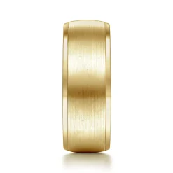 Hot Gabriel & Co. Nathaniel - 14K Yellow Gold 8mm - Men's Wedding Band in Satin Finish